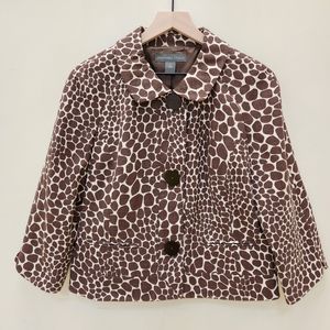 Josephine Chaus Animal Print/ Giraffe Print Blazer Size 8
